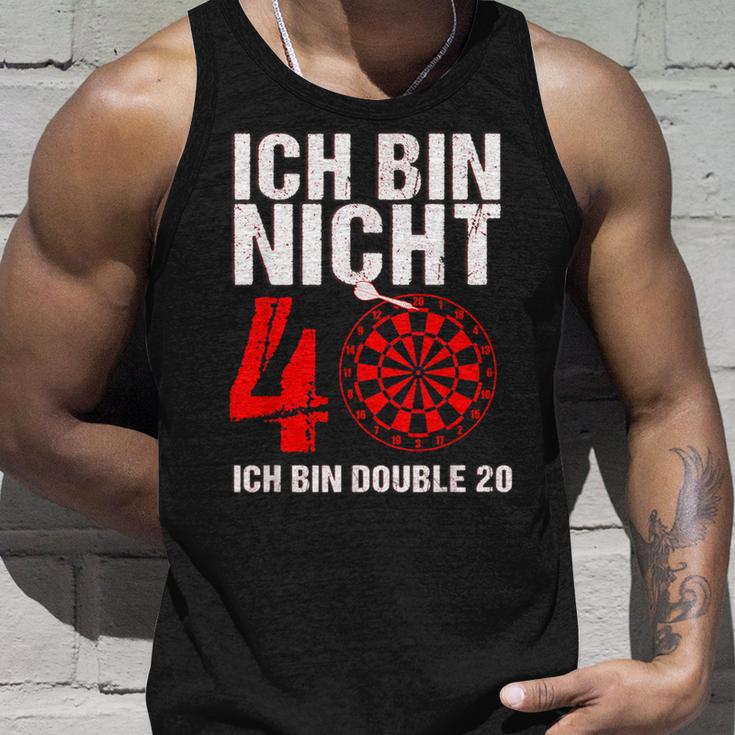 40 Geburtstag Geschenk-Idee Mann Lustiger Dart Spruch Darts Tank Top Geschenke für Ihn