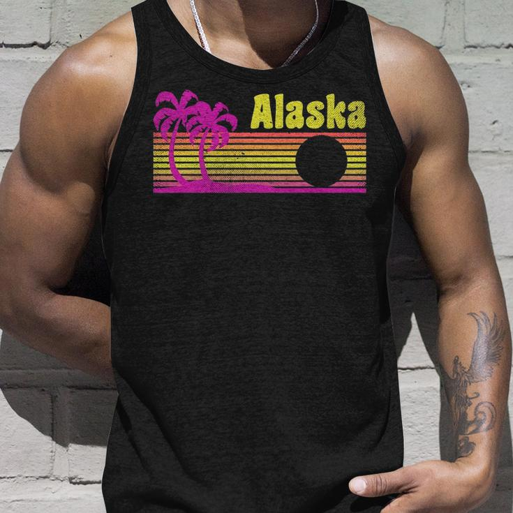 Alaska Tropical Neon Sunset Tank Top Gifts for Him