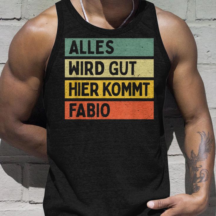 Alles Wird Gut Hier Kommt Fabio Retrointage Saying Tank Top Geschenke für Ihn