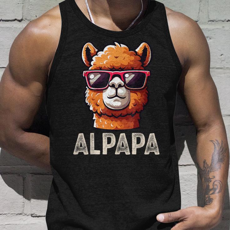 Alpapa Alpaka Lamaatertagsgeschenk Papa Spruchatertag Tank Top Geschenke für Ihn