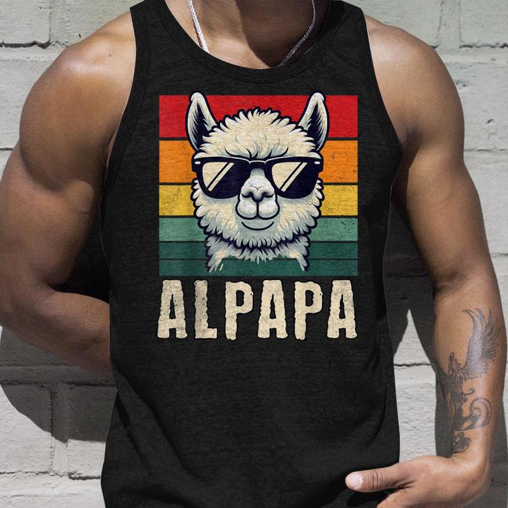 Alpapaatertag Bester Papa Alpaka-Liebhaber Sonnenbrille Tank Top Geschenke für Ihn