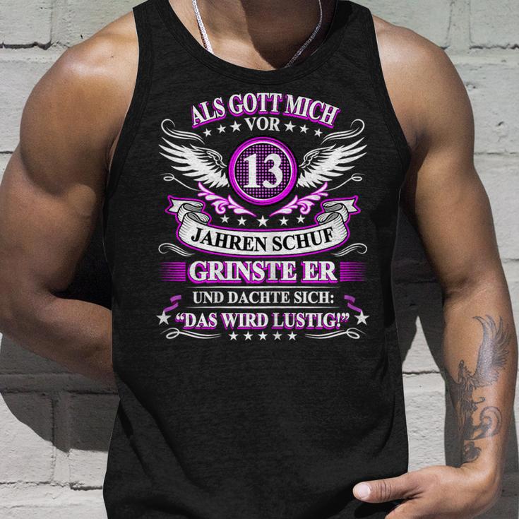 Als Gott Michor 13 Jahren Schuf Grinste Er 13Th Birthday Tank Top Geschenke für Ihn