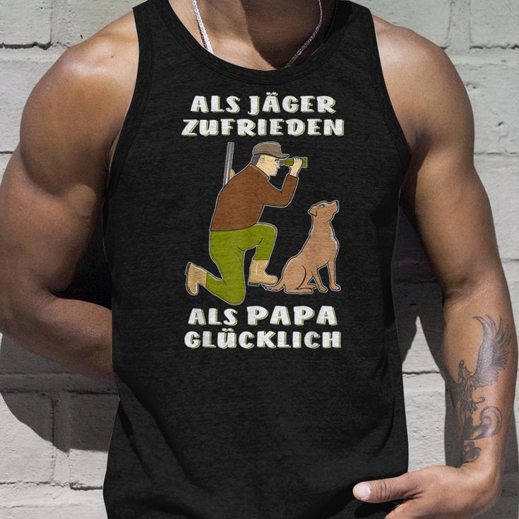 Als Jäger Satisfaction Als Papa Glücklich Hunting Hunter Tank Top Geschenke für Ihn