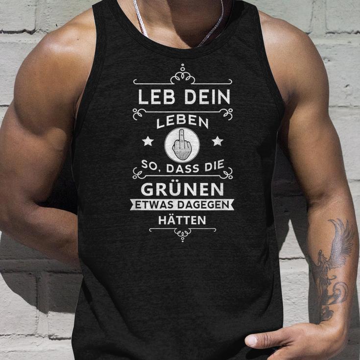 Anti-Grünen Leb Dein Leben So Party Co2 Middle Finger Tank Top Geschenke für Ihn