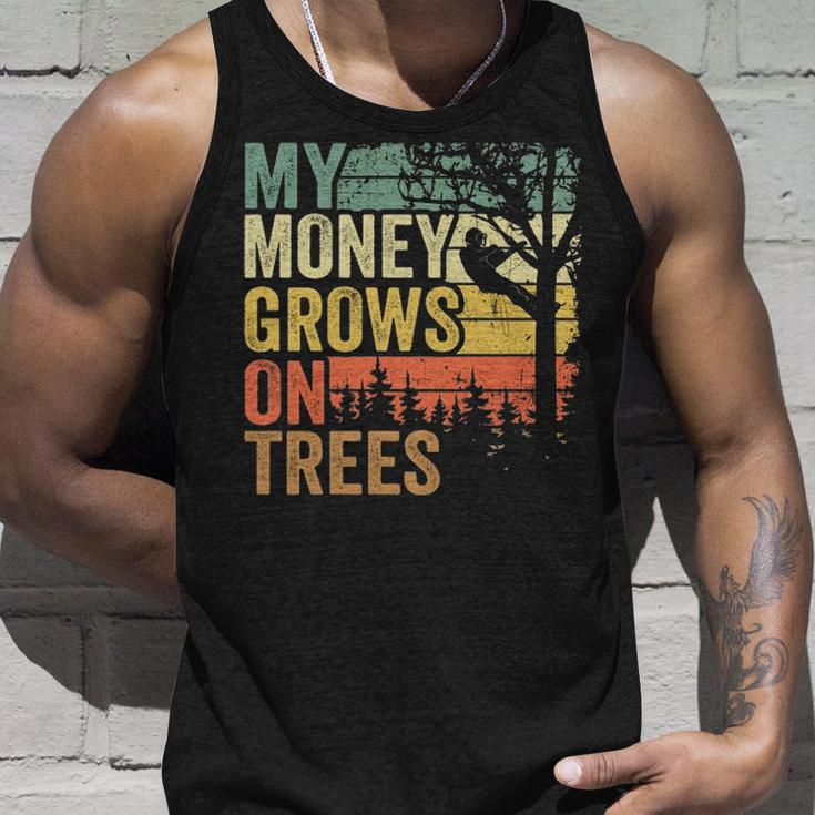 Arborist Tree Climber Vintage My Money Grows Trees Tank Top Gifts for Him