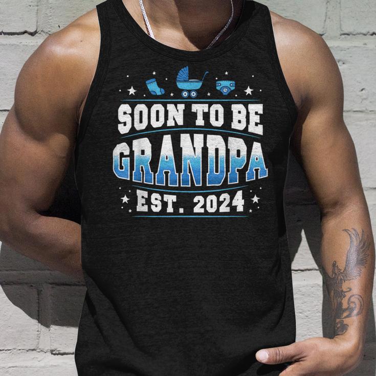 Bald Wird Opa 2024 Neue Papa Schwangerschaft Enthüllen Tank Top Geschenke für Ihn