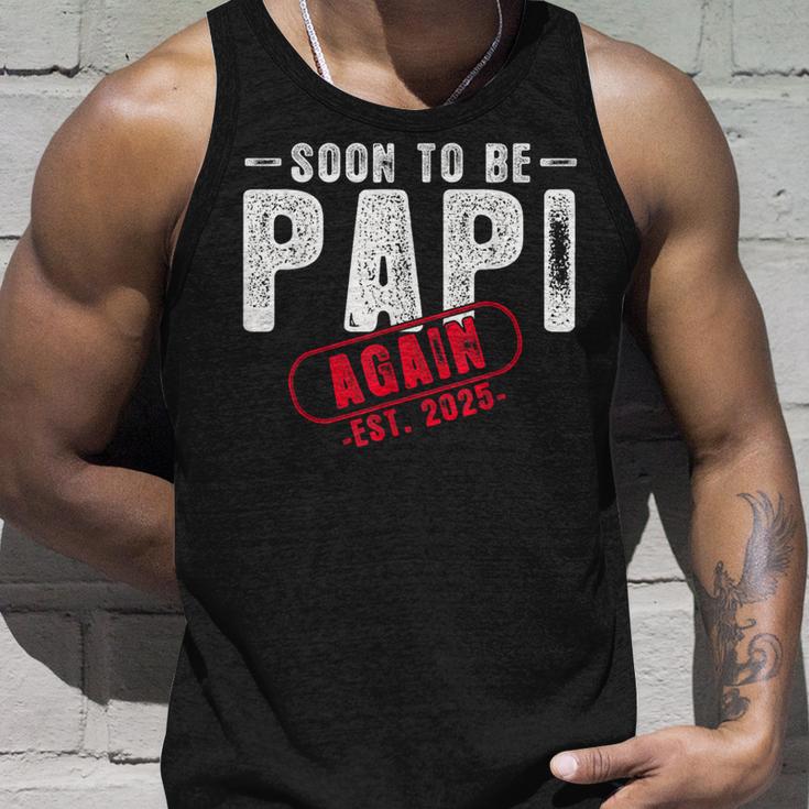 Bald Wird Papi Est 2025 Wieder Zum Neuen Papa Onkel Befördert Tank Top Geschenke für Ihn