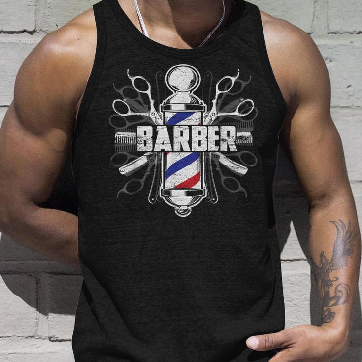 Barber Shop Pole Hairdresser & Barber Hipster Tank Top Geschenke für Ihn