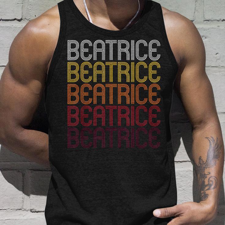 Beatrice Retro Wordmark Patternintage Style Tank Top Geschenke für Ihn