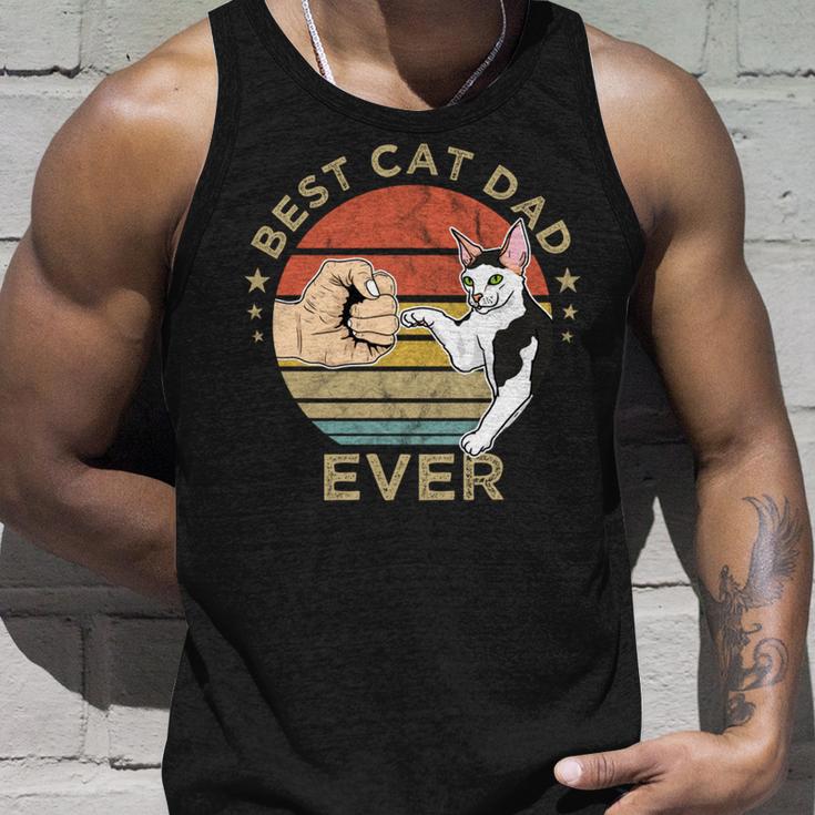 Best Cat Dad Ever Retrointage Katze Katzen Papa Geschenk Tank Top Geschenke für Ihn