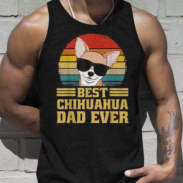 Best Chihuahua Dog Puppy Retro Dad Dad Dad Man Tank Top Geschenke für Ihn