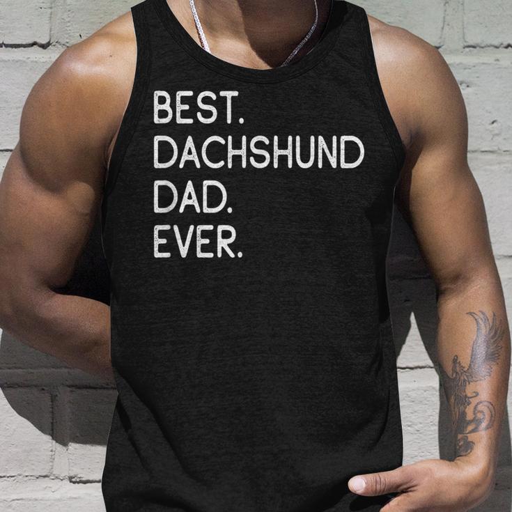 Best Dachshund Dad Ever Teckel Dachshund Papa Tank Top Geschenke für Ihn