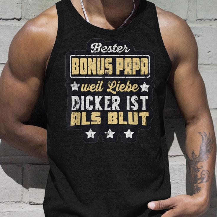 Bester Bonus Papa Weil Liebe Dickist Als Blut Tank Top Geschenke für Ihn