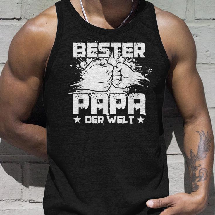 Bester Papa Der Welt Fist Greeting Tank Top Geschenke für Ihn