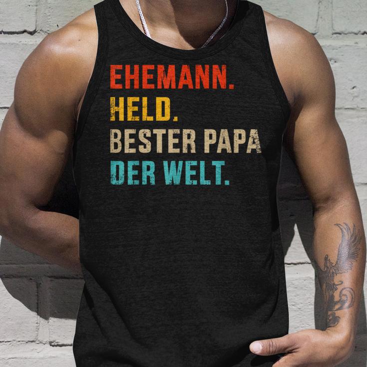 Bester Papa Der Welt Husband Hero Father's Day Christmas Tank Top Geschenke für Ihn