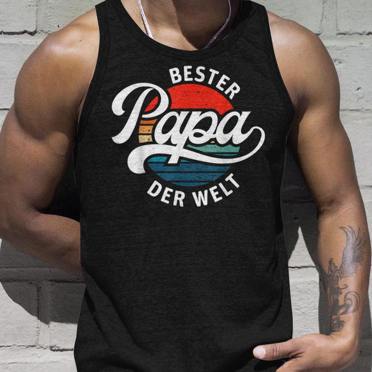 “Bester Papa Der Welt” Retrointage Saying Father's Day Tank Top Geschenke für Ihn