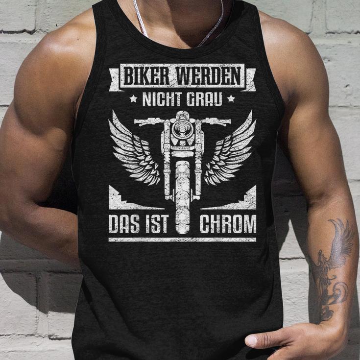 Biker Werden Nicht Grau Das Ist Chrom Motorcycle Tank Top Geschenke für Ihn