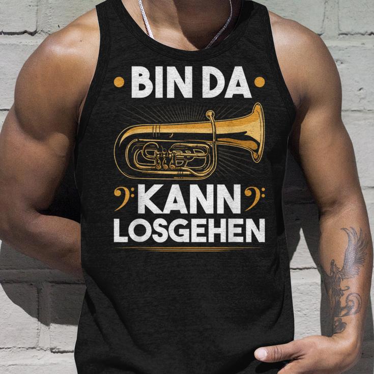 Bin Da Kann Losgehen Blow Music Bass Tubist B Tuba S Tank Top Geschenke für Ihn