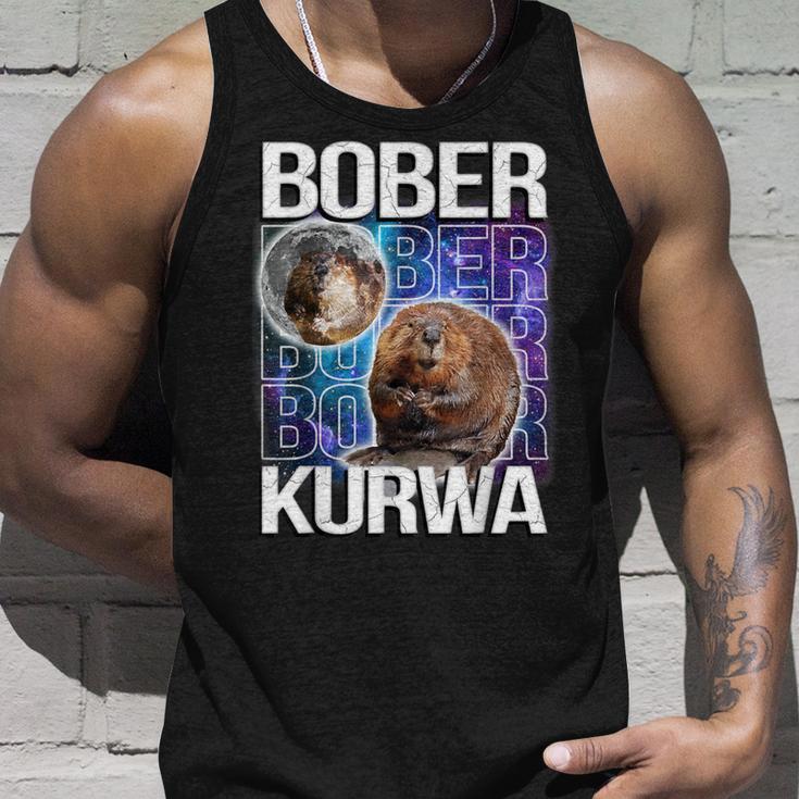 Bober Kurwa Flannelette Meme Galaxy Universe Tank Top Geschenke für Ihn