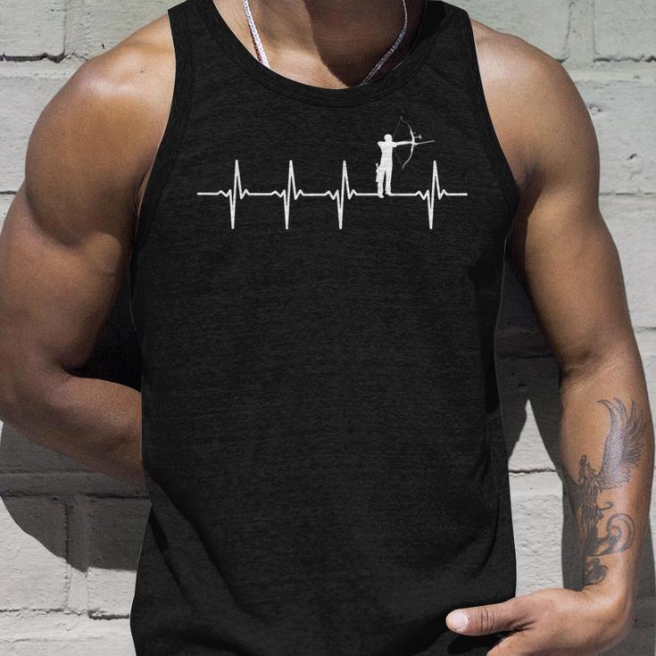 Bogenschießen Herzschlag Heartbeat Bogenschützen Geschenk Tank Top Geschenke für Ihn