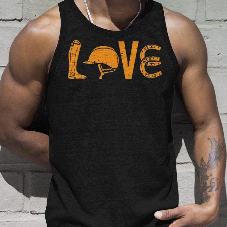 Boots Helmet Horseshoe Love Riding Horse Lover Equestrian Tank Top Gifts for Him