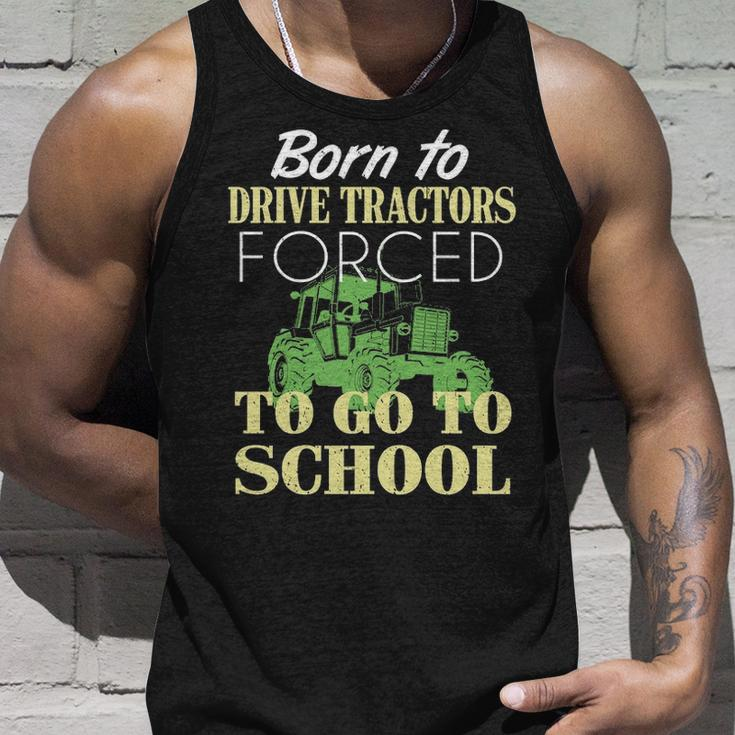Born To Farm Forced To Go To School Tank Top Gifts for Him