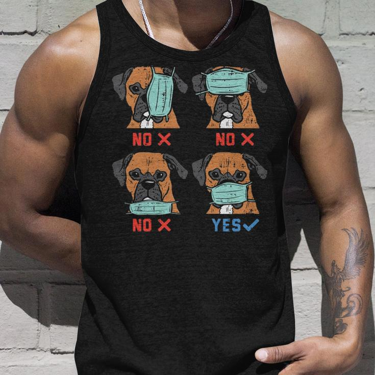 Boxer Face Mask Social Distancing Quarantine Dog Gif Tank Top Gifts for Him