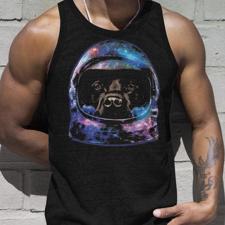 Brown Labrador In Space Galaxy Astronaut Helmet Dog Tank Top Gifts for Him