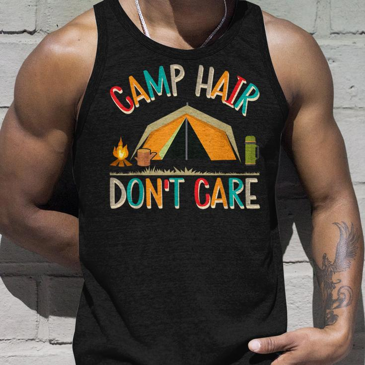 Camp Hair Don't Care Camping Outdoor Camper Wandern Tank Top Geschenke für Ihn