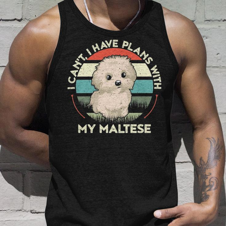 I Can't I Have Plans With My Maltese Dog Lover Maltese Tank Top Gifts for Him