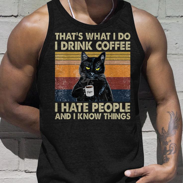 Cat Das Mache Ich Trinke Kaffee Tank Top Geschenke für Ihn