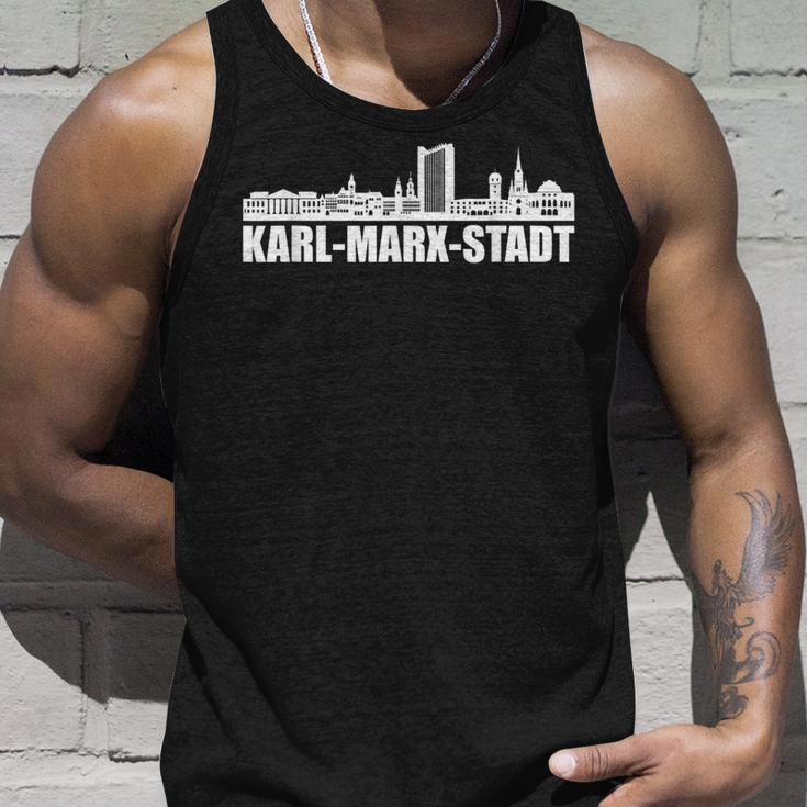 Chemnitz Karl-Marx City Skyline Nischel Idea Tank Top Geschenke für Ihn