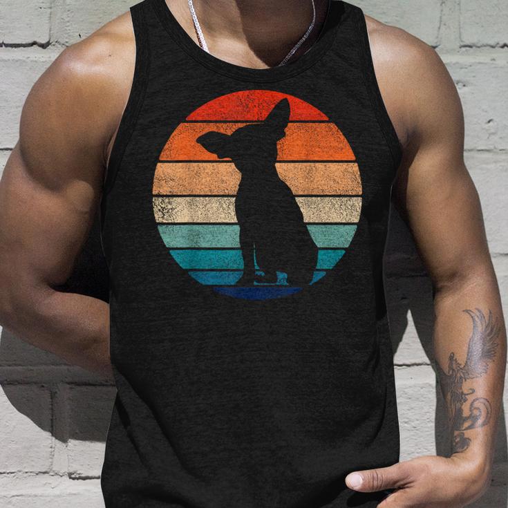 Chihuahua Dog Retrointage 60S 70S Silhouette Tank Top Geschenke für Ihn