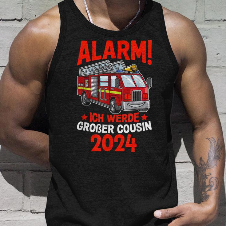 Children's Alarm Ich Werde Großer Cousin 2024 Fire Brigade Tank Top Geschenke für Ihn