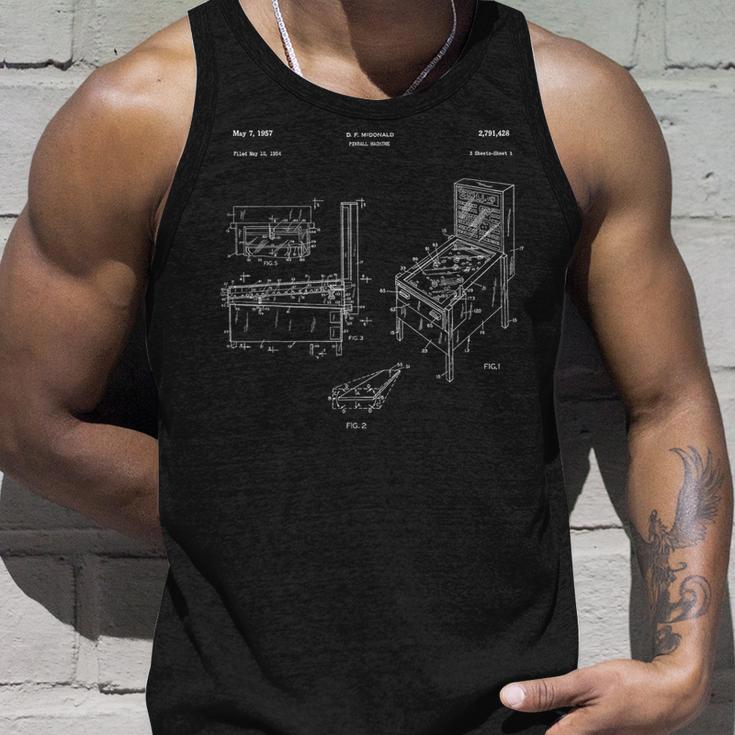 Classic Retro Pinball Pinball Patent Tank Top Geschenke für Ihn