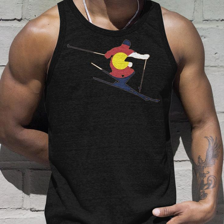 Colorado Flag Skier Tank Top Gifts for Him