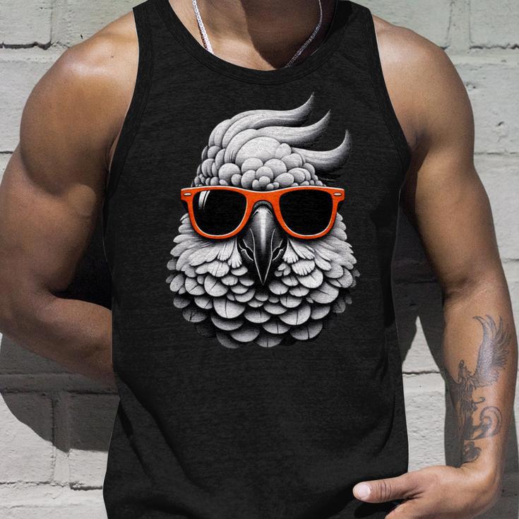 Cooler Kakaduogel Trägt Sonnenbrille Grafik Kunst Tank Top Geschenke für Ihn