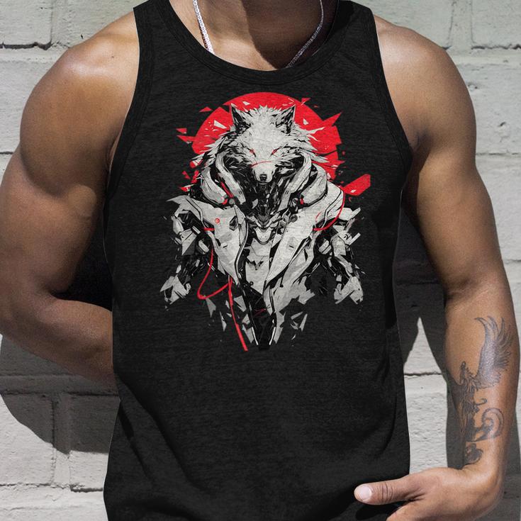 Cyber Wolf-Saga Bei Sonnenuntergang Tank Top Geschenke für Ihn