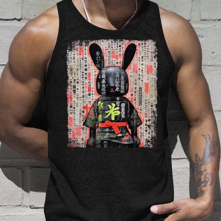 Cyberpunk Rabbit Japanese Futuristic Rabbit Samurei Tank Top Geschenke für Ihn