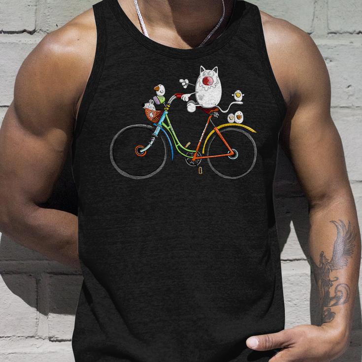 Cycling Cat I Cat Print Cat Fun Tank Top Geschenke für Ihn