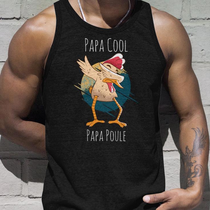 Dabbing Papa Henne Papa Coolatertag Tank Top Geschenke für Ihn