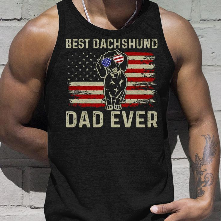 Dachshund Dog Dad Fathers Day Best Dachshund Dad Ever Tank Top Gifts for Him