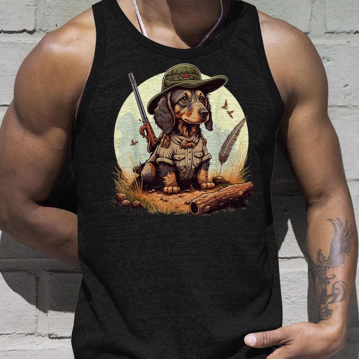 Dachshund Hunter On Dachshund Game Hunting Tank Top Geschenke für Ihn