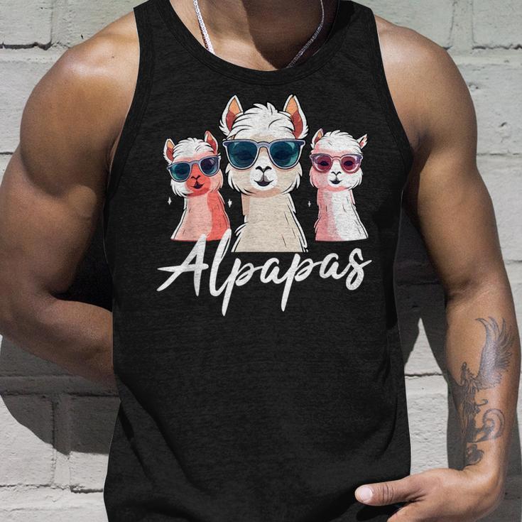 Dad Alpaka Lama Fan Liebhaber Papaatertag Geschenk Alpapa Tank Top Geschenke für Ihn