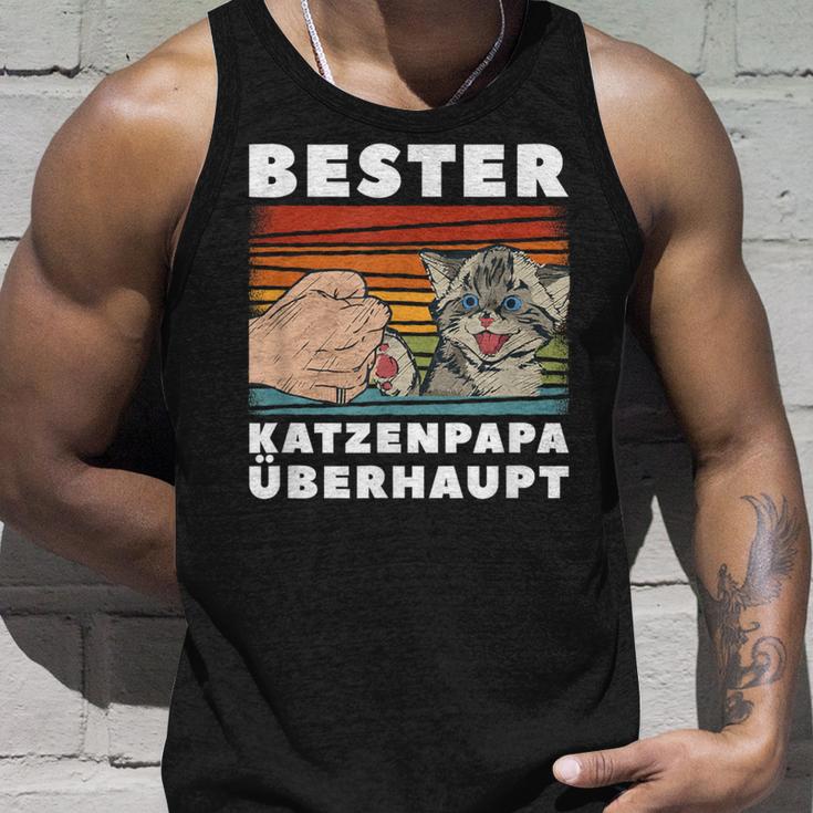 Dad Father's Day Bester Katzenpapa Tank Top Geschenke für Ihn