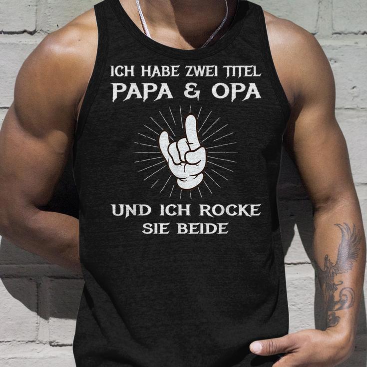 Dad Grandpa Birthday Idea Ich Habe Zwei Titel Slogan Tank Top Geschenke für Ihn