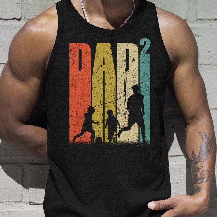 Dad Hoch 2Ater Zwei Papa Mit Son Football Tank Top Geschenke für Ihn