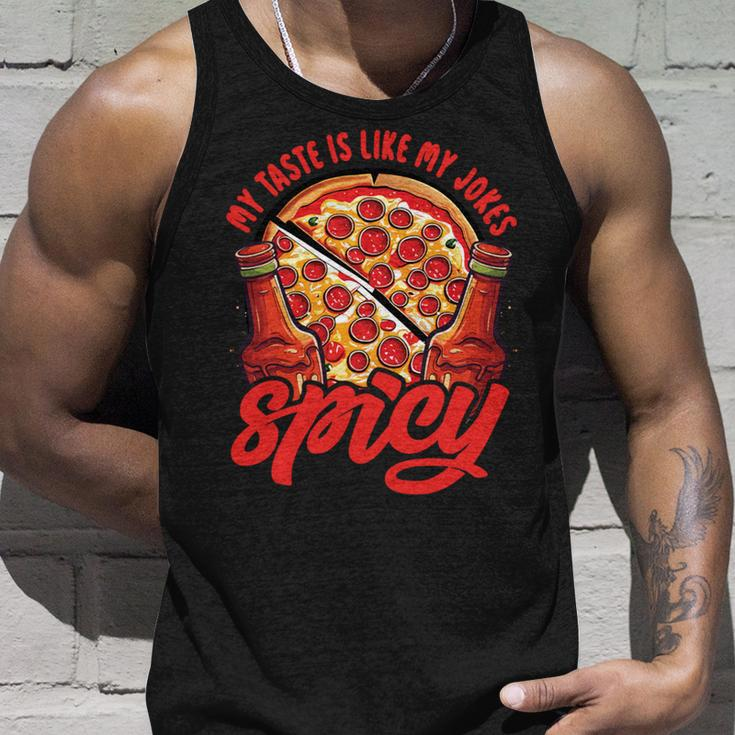 Dad Jokes Chili Spicy Souce Chef Pizza Bekleidung Tank Top Geschenke für Ihn