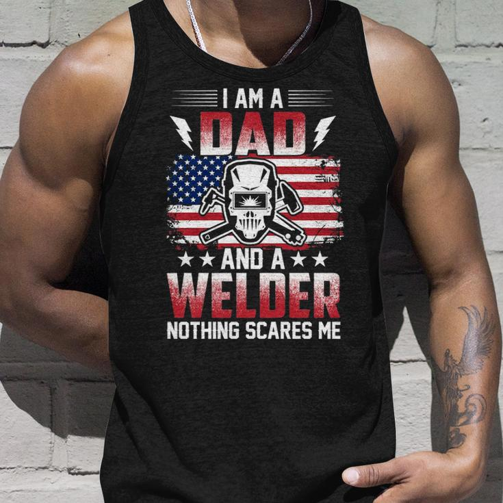 I Am A Dad And A Welder Nothing Scares Me Tank Top Gifts for Him