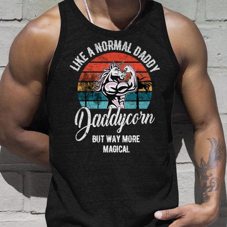 Daddycorn Papa Tochterater Sohn Geschenk Spruch Tank Top Geschenke für Ihn